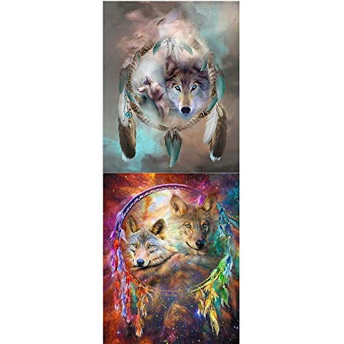 5D Diamond Painting by Number Kits for Adults Diymood Painting The Cat and The Horse Paint with Diamonds Arts Full Drill Decor Craft 30x40cm 12x16inch